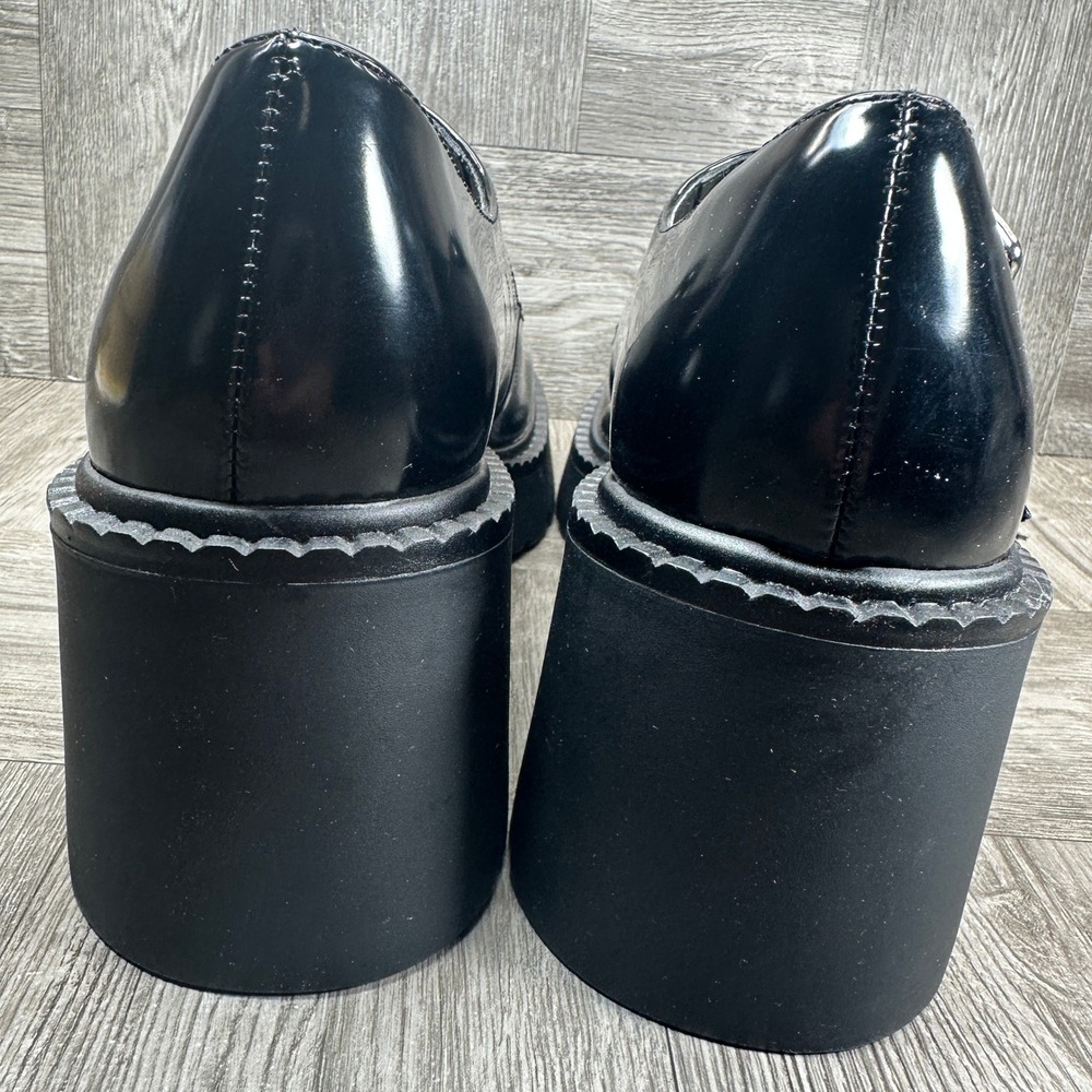 Madden Girl Mary Jane Women 9.5 Black Platform Lug Sole Chunky Goth NEW - Picture 6 of 8